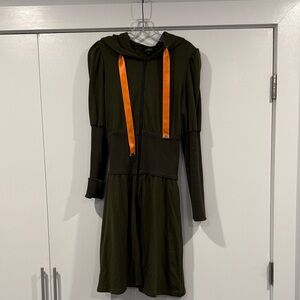 Zip up sweatshirt dress